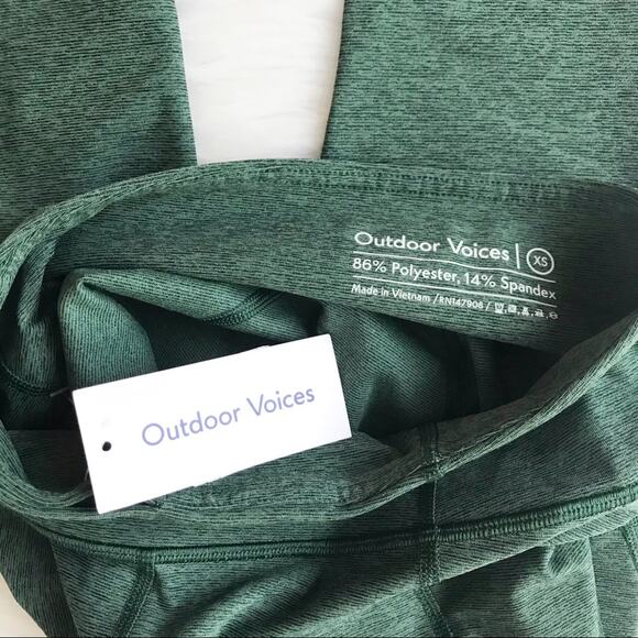Outdoor Voices Warm Up 7/8 Leggings Hunter Green X Small - Picture 4 of 4